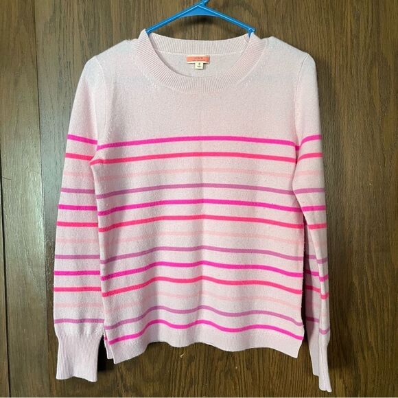 J.Crew Cashmere crewneck sweater in ombré stripe - Picture 1 of 3